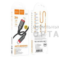 Кабель Type-c to Lightning Hoco Premium X59 3м, чёрный