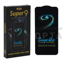 Стекло защитное SUPER 9 премиум, черное, в техпаке, для Tecno Spark 6 Go