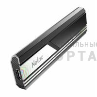 Внешний SSD  Netac   500 GB  ZX10 USB-C чёрный/серебро, USB 3.2
