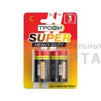 Элемент питания Трофи R14-2BL SUPER HAEVY DUTY Zinc (12/96/7680)