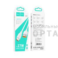 Кабель Usb to Type-c HOCO X93 Force, 1.0м, 3.0A, PD27Вт, , пластик, цвет: белый (1/37/370)