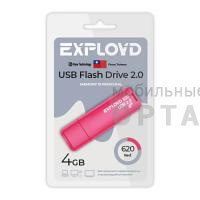 Флешка USB 4 Гб Exployd  620  красный