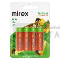 Аккумулятор Ni-MH Mirex HR6 / AA 1400mAh 1,2V 4 шт (4/40/200), ecopack Аккумулятор Ni-MH Mirex HR6 / AA 1400mAh 1,2V 4 шт (4/40/200), ecopack